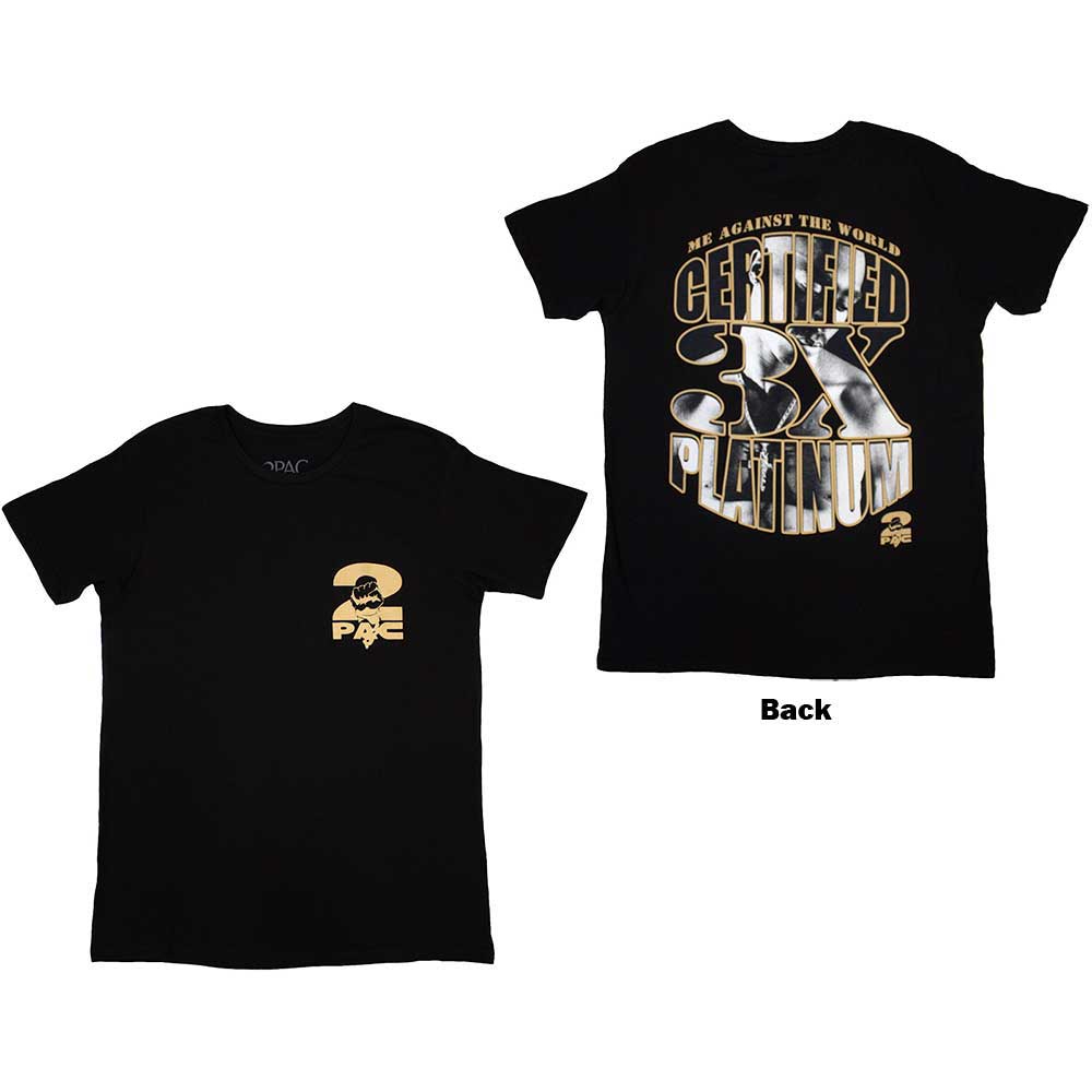 Tupac - tshirt - Unisex - Short Sleeves - Platinum - Large image 1