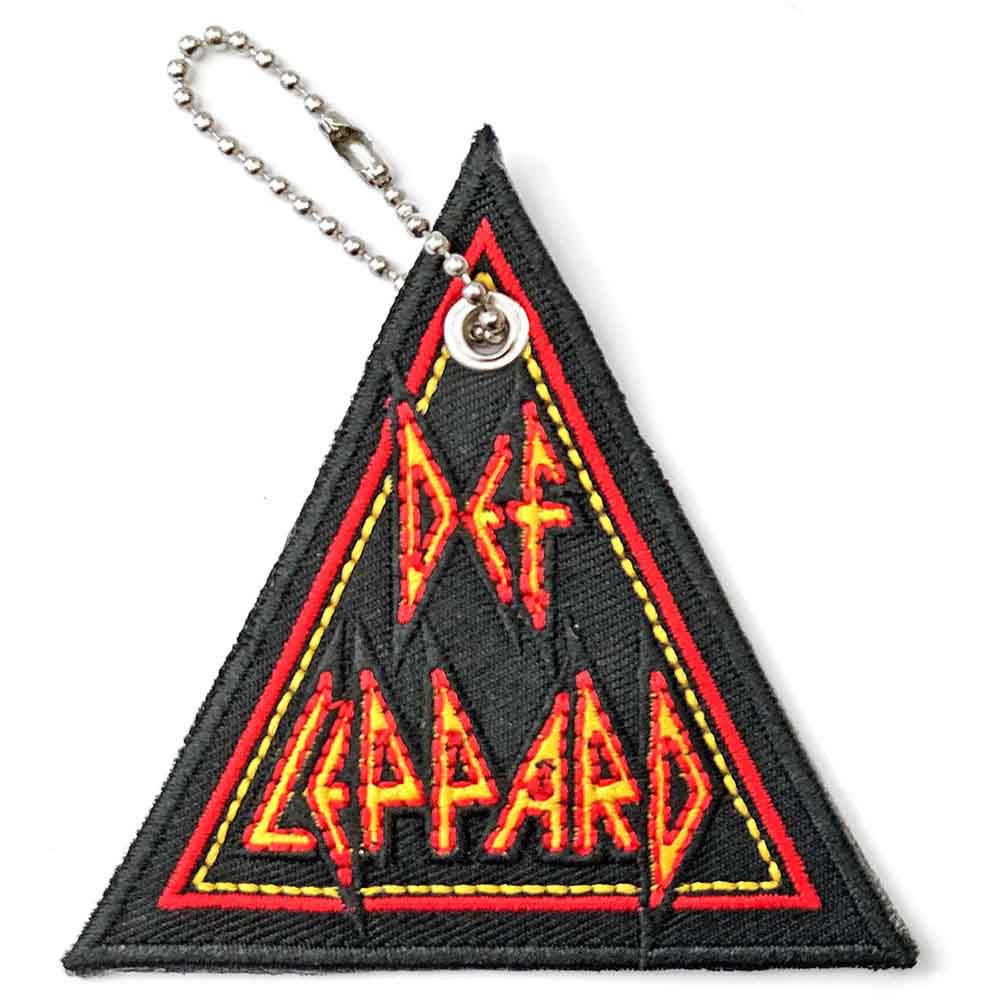 Def Leppard - Keychain: Tri-Logo (Double Sided Patch) - keyrings image 1