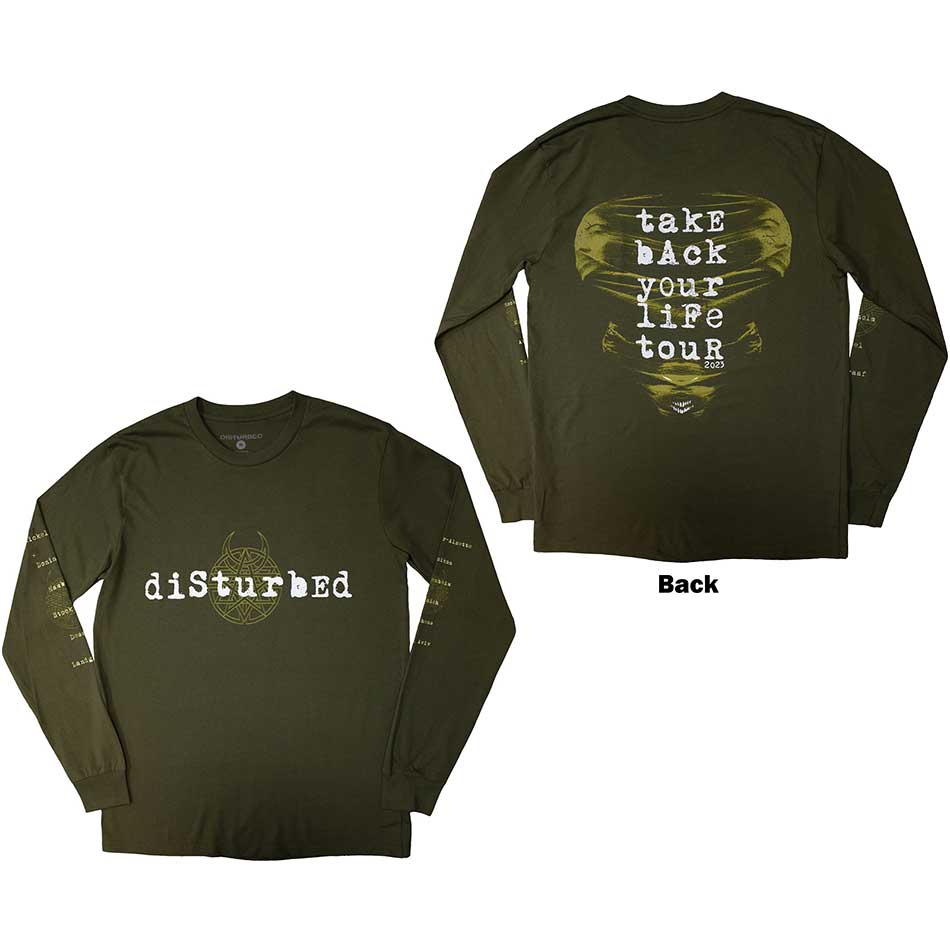 Disturbed - tshirt - Unisex - Long Sleeves - European Tour  - 2X-Large