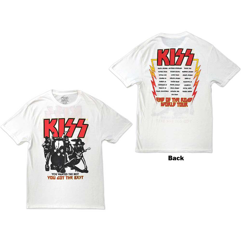 KISS - tshirt - Unisex - Short Sleeves - End Of The Road You  - Medium