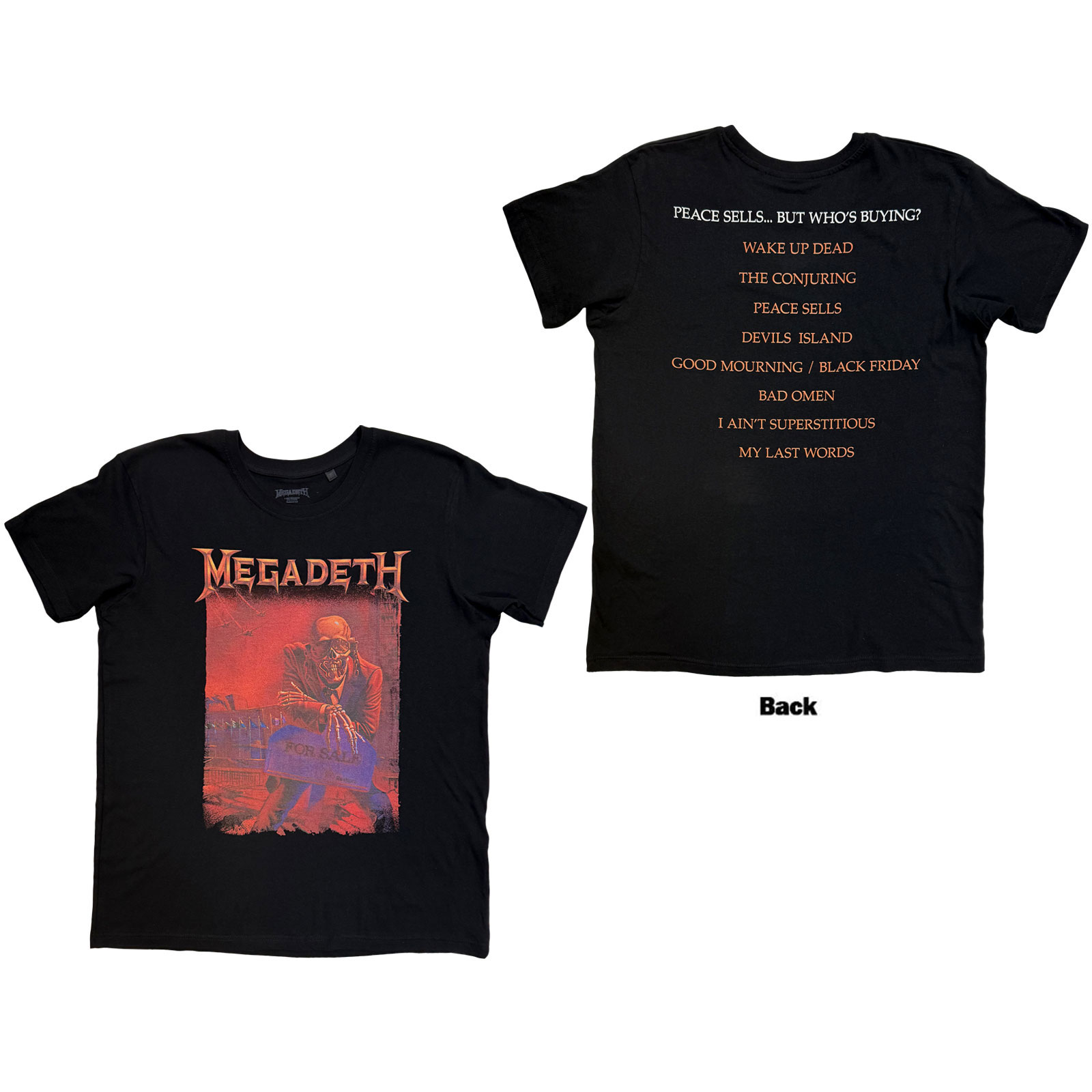 Megadeth - tshirt - Unisex - Short Sleeves - Peace Sells Album - Large