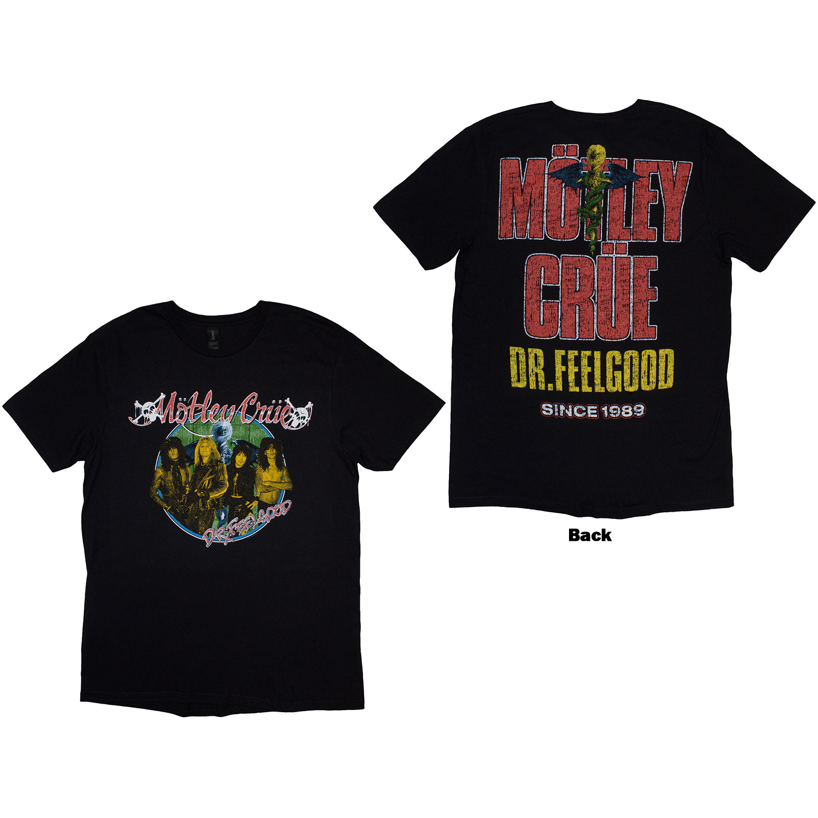 Motley Crue - tshirt - Unisex - Short Sleeves - Dr Feelgood - XX-Large