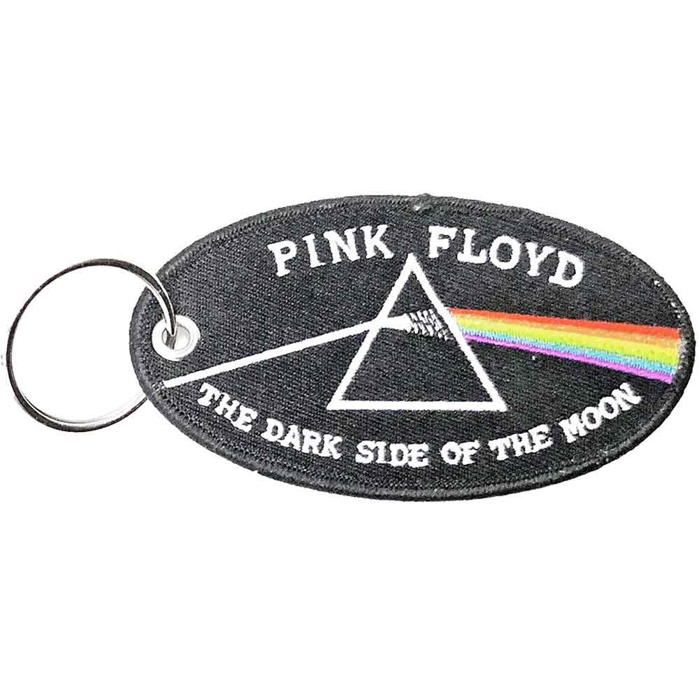 Pink Floyd - Keychain: Dark Side of the Moon Oval Black Border (Double image 1