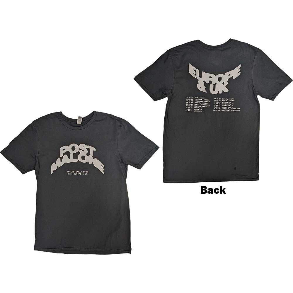 Post Malone - tshirt - Unisex - Short Sleeves - Curved Logo 2 - Medium