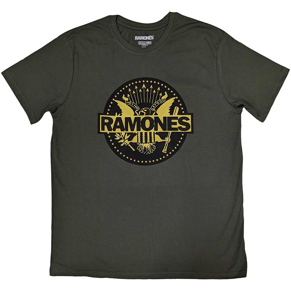 Ramones - tshirt - Unisex - Short Sleeves - Gold Seal - Medium