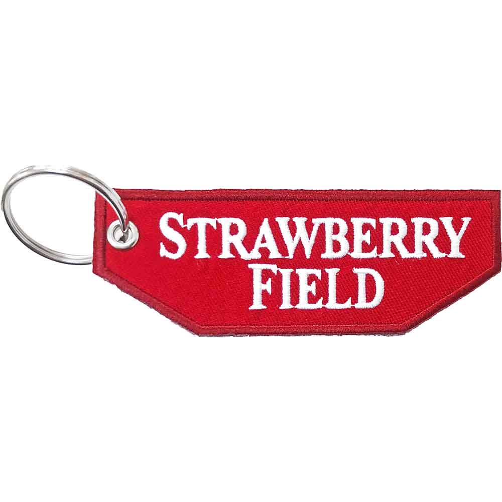 Road Sign - Keychain: Strawberry Field (Double Sided Patch) - keyrings image 1