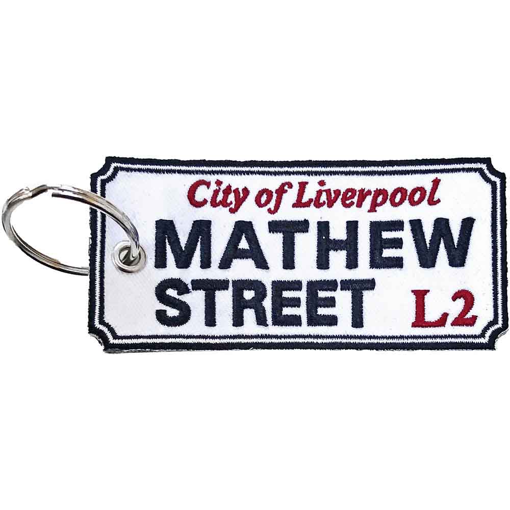Road Sign - Keychain: Mathew Street, Liverpool Sign (Double Sided Patc image 1