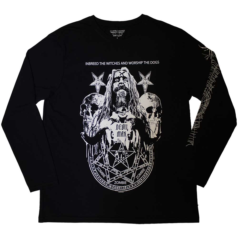 Rob Zombie - tshirt - Unisex - Long Sleeves - Devil Man - Large