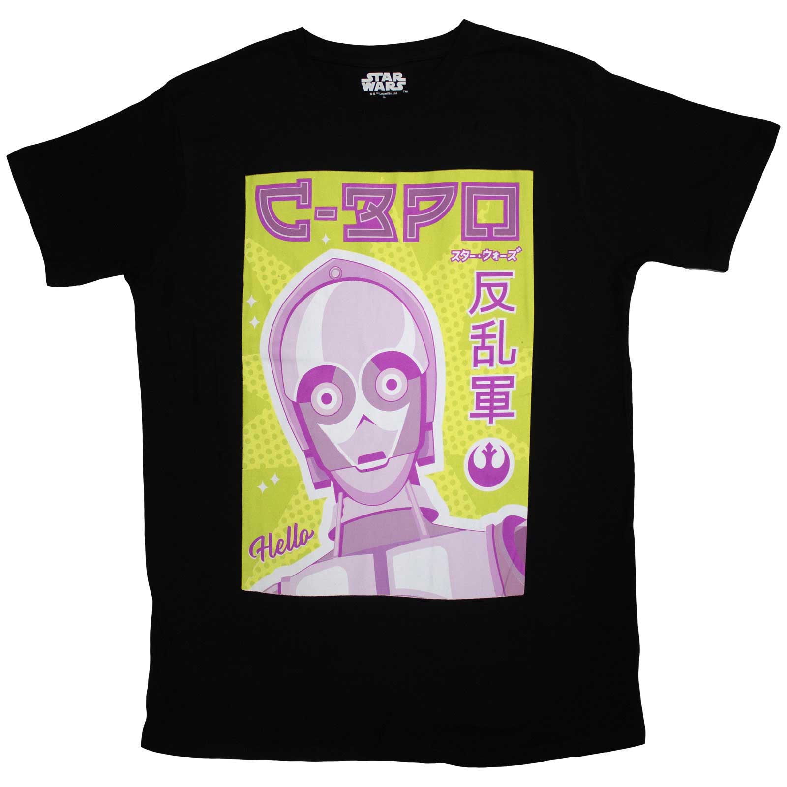 Star Wars - tshirt - Unisex - Short Sleeves - C-3PO Japanese - Small image 1